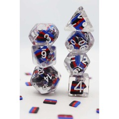 Resin Polyamorous Flag 7 Dice Set